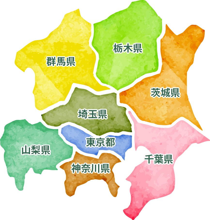 ロードが対応可能な首都圏の地図
